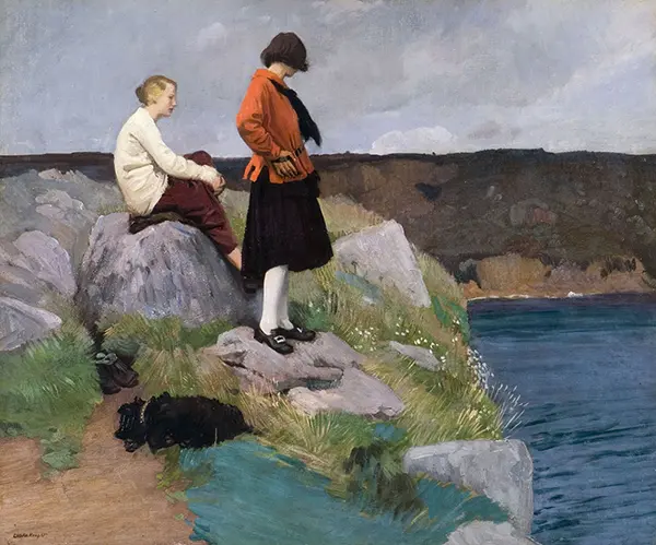 The Cornish Coast, 1917 By Harold Knight