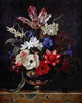 Still Life with Flowers By Willem van Aelst