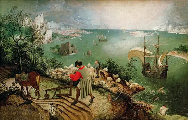 Landscape with the Fall of Icarus By Pieter The Elder Bruegel