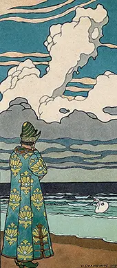 A White Swan is Swimming By Ivan Bilibin