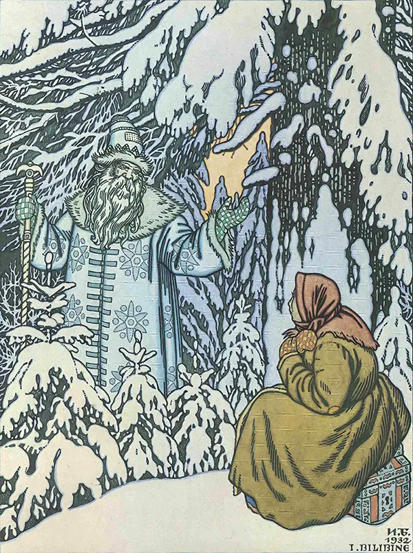 Father Frost and the Step Daughter By Ivan Bilibin
