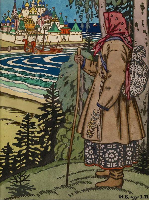Peasant Girl, 1931 By Ivan Bilibin