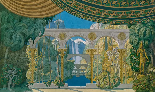 The Gardens of Chernomor By Ivan Bilibin