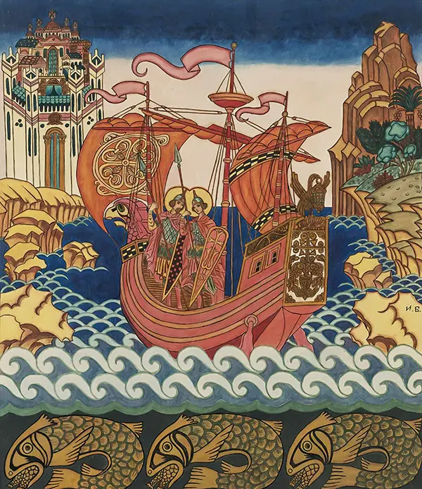 The Ship By Ivan Bilibin