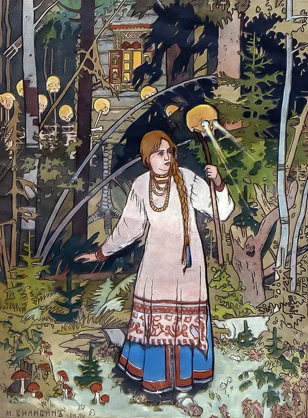 Vassilissa in the Forest By Ivan Bilibin