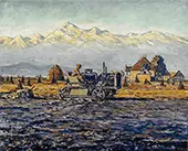 A Farmer Plowing By Heinrich Vogeler