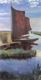 Hay Ride on the Hamme, 1895 By Heinrich Vogeler