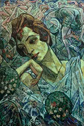 Portrait of the Dancer Marna Glahn, 1918 By Heinrich Vogeler