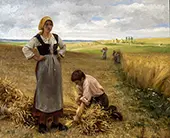 Harvesting the Fields, 1886 By Georges Laugee