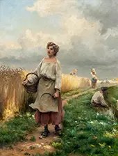 The Wheat Harvest By Georges Laugee