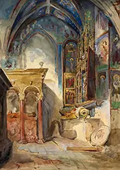 Church Interior By Marie Bracquemond