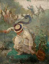 Crayfish Fishing By Marie Bracquemond