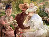 On the Terrace at Sevres By Marie Bracquemond