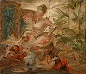 Study for a Never Made Triptych Called the Birthday By Marie Bracquemond