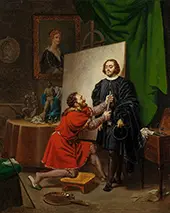 Aretino in the Studio of Tintoretto By Tintoretto