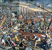 The Capture of Constantinople in, 1204 By Tintoretto