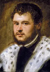 Young Man with a Beard, 1555 By Tintoretto