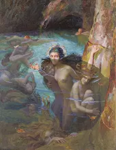 Sea Nymphs at a Grotto, 1924 By Gaston Bussiere