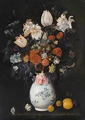 Flowers in a Vase, 1654 By Judith Leyster