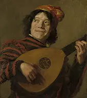 Young Man Playing the Lute By Judith Leyster