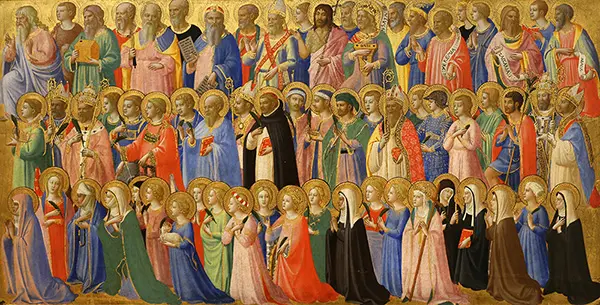 The Forerunners of Christ with Saints and Martyrs Inner Right Predella Panel By Fra Angelico
