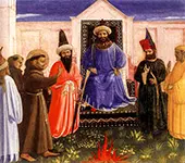 The Trial by Fire of St. Francis Before the Sultan By Fra Angelico