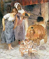Cinderella and the Fairy Godmother By William Henry Margetson