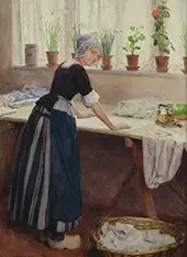 The Laundry Maid By William Henry Margetson