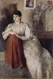 Woman in White Zofia Federowiczowa, 1890 By Olga Boznanska