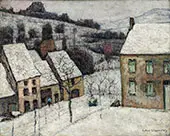 Murol in the Snow, c1920 By Victor Charreton
