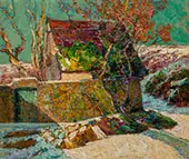 The Cabin in Jassat, Auvergne, Sun Effect on Snow By Victor Charreton