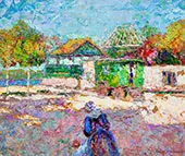 The Fairground at Benodet, Finistere By Victor Charreton