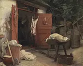 A Slaughterhouse in Hellebaek, 1884 By Carl Bloch