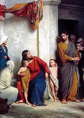 Jesus Christ with Children By Carl Bloch