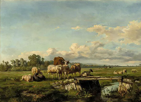 Cattle in the Meadow By Gerard Bilders