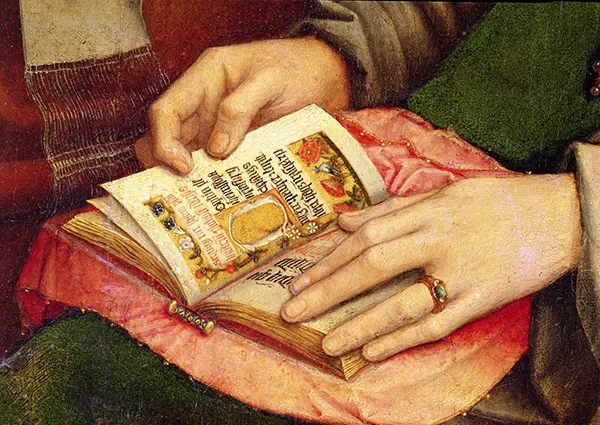 Virgin and Child with Saints Detail By Gerard David