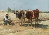 Ploughing in Brittany By Robert McGregor