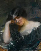 Lady with a Fan By Paul Albert Besnard