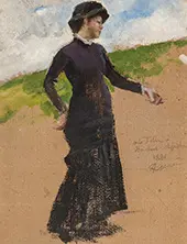 Miss Feldon at Hanchurch, Staffordshire By Paul Albert Besnard