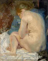 Nude Woman Warming Herself By Paul Albert Besnard