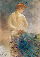 Peacock Feathers, 1890 By Paul Albert Besnard