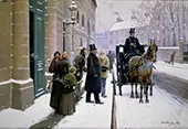 A Bourgeois Leaving His House, Paris By Jean Beraud