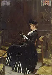 A Woman at Prayer, 1889 By Jean Beraud