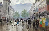 Boulevard Saint Denis in Paris By Jean Beraud