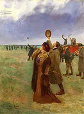 Flight of the Wright Biplane By Jean Beraud