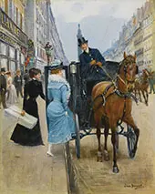 Ladies Entering the Carriage By Jean Beraud