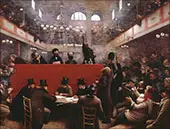 Meeting at Graffard Room, 1884 By Jean Beraud