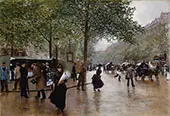 On the Main Boulevards By Jean Beraud
