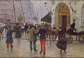 The Boulevard Des Capucines and the Vaudeville Theatre, 1889 By Jean Beraud