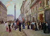 Workers Leaving the Maison Paquin in the Rue de La Paix By Jean Beraud